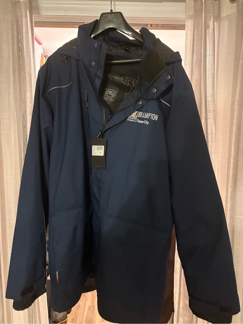 Strellson Navy Blue Hooded Raincoat
